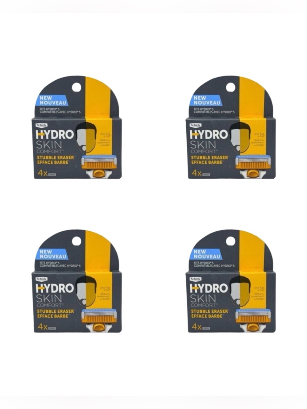 Schick Hydro Skin Comfort Stubble Eraser Razor Refills - 4 Packs